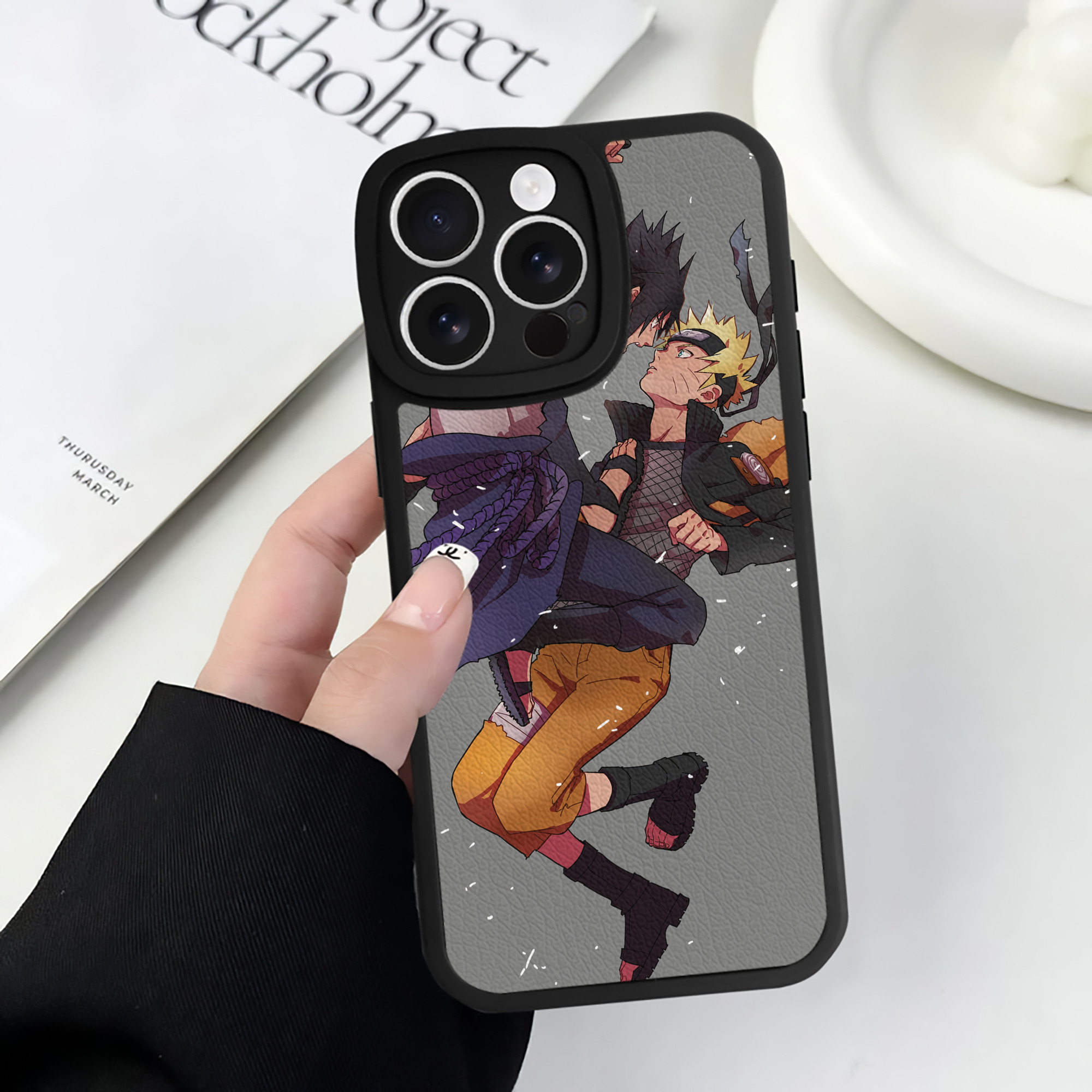 （画像用） NARUTO -ナルト- NARUTO -ナルト- 疾風伝 【iPhone 16シリーズ対応】シリコンスマホケース（レザー調） 材質：シリコン